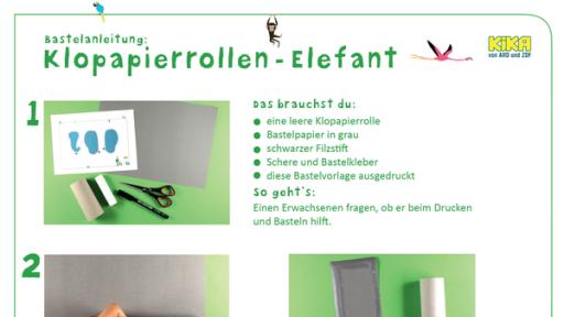 Bastelanleitung Elefant | Rechte: KiKA/Stefan Schmidt Bastelanleitung Elefant