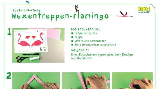 Bastelanleitung Flamingo | Rechte: KiKA/Stefan Schmidt Bastelanleitung Flamingo