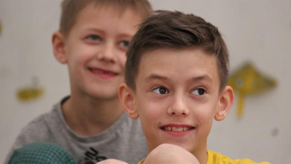 Der 11-jährige Lukáš und sein Bruder Ondrej, der 9 Jahre alt ist, gehen zweimal in der Woche zum Klettertraining.