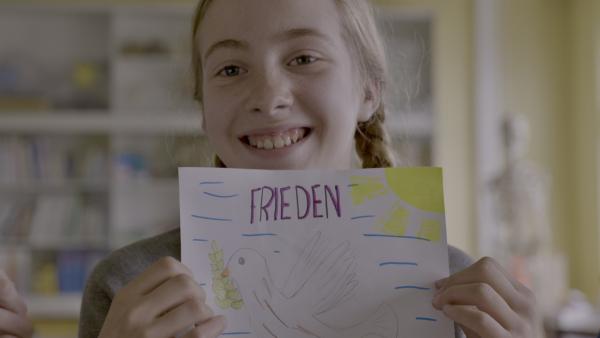 Olha (11) wünscht sich Frieden.