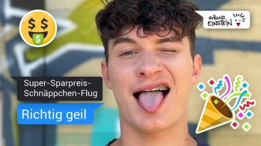 Grafik: junger Mann steckt die Zunge heraus