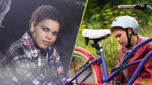 Rechte: mdr/Saxonia Media/Thomas Dietze Collage: Mia Stieber neben ihrer Schloss-Einstein-Rolle Ava Eilers