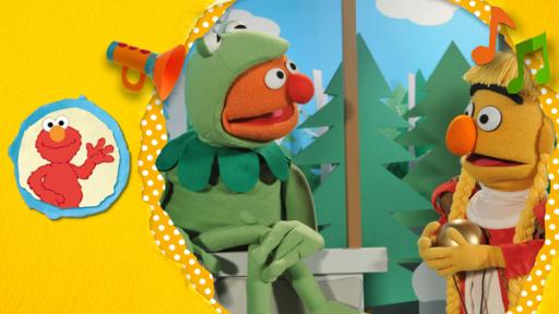 Sing mit Ernie und Bert ein Lied zum Märchen "Der Froschkönig".