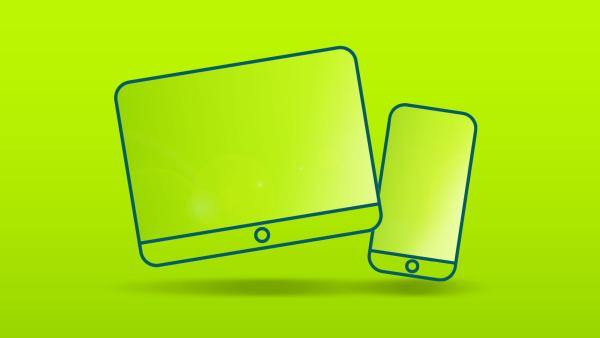 Symbole für Tablet und Smartphone
