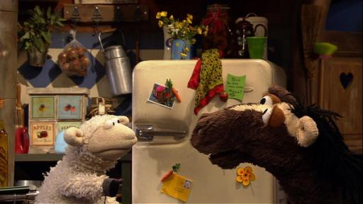 Wolle und Pferd in der Küche