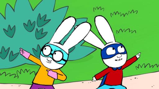 Wir sind alle Superhelden! | Rechte: © GO-N Productions 2016 Ferdinand und Simon, als Superhelden verkleidet, posieren energiegeladen im Park.