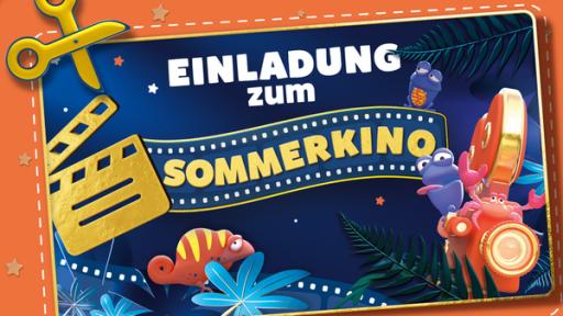 Sommerkino Kinoeinladung | Rechte: KiKA Sommerliche Grafik "Einladung zum Sommerkino"