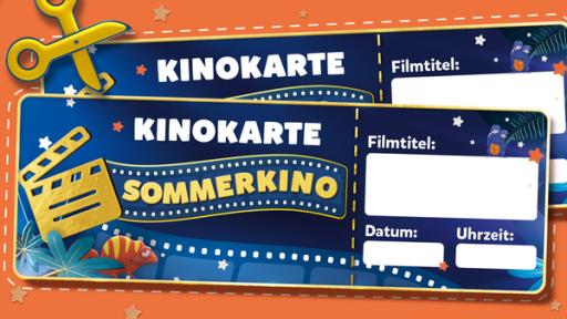 Sommerkino Kinokarte | Rechte: KiKA Sommerliche Grafik "Kinokarte Sommerkino"