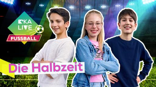 Die Halbzeit mit Lea, Dimi und Niklas | Rechte: KiKA / Rafael Bies / Colourbox Die Halbzeit mit Lea, Dimi und Niklas | Rechte: KiKA / Rafael Bies / Colourbox