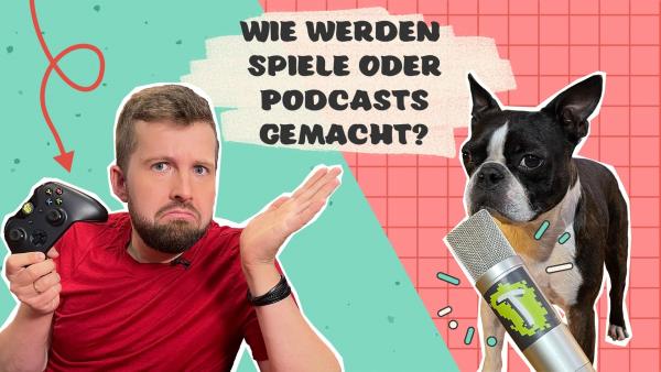 Tim zeigt dir, wie Spiele und Podcasts gemacht werden.