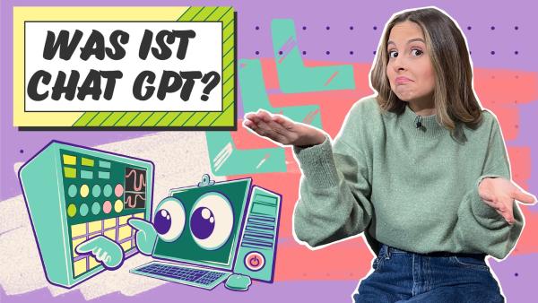 Soraya schaut sich das Programm ChatGPT an und erklärt, wie es funktioniert.