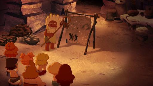Rechte: KiKA/hr/TF1/GO-N Productions Aron erzählt von einer legendären himmlischen Höhle.