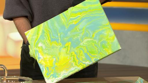 Acrylic Pouring-Leinwand