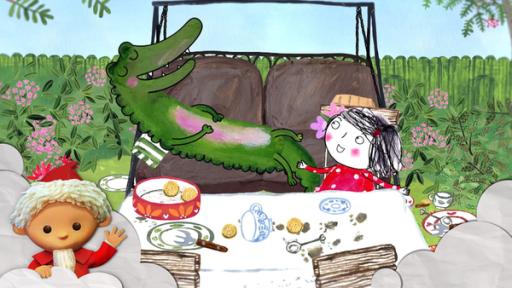 Unser Sandmännchen vom 23.04.2025, Rita und das Krokodil: Großmutters Geburtstag | Rechte: rbb Rita und das Krokodil: Großmutters Geburtstag; Quelle: rbb