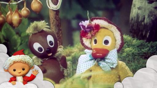 Unser Sandmännchen vom 26.04.2025, Pittiplatsch: Der Blumenstraußwinker | Rechte: rbb Pittiplatsch: Der Blumenstraußwinker; Quelle: rbb