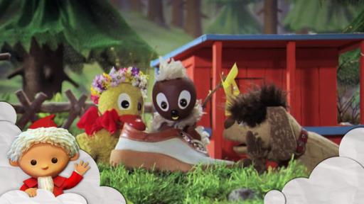 Pittiplatsch: Moppi und der Riesenschuh | 04.05.2025 | Rechte: rbb Moppi, Pittiplatsch und Schnatterinchen (Quelle: rbb)
