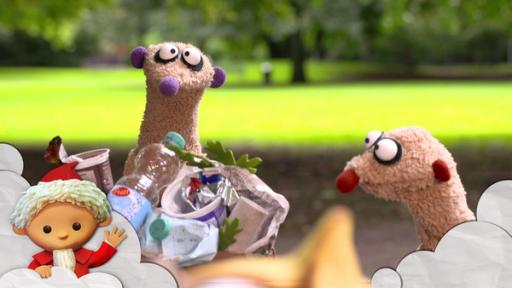 Jan und Henry Lieder: Wir räumen die Erde auf | Unser Sandmännchen | 02.05.2025 | Rechte: rbb Jan & Henry Lieder: Wir räumen die Erde auf; Quelle: rbb