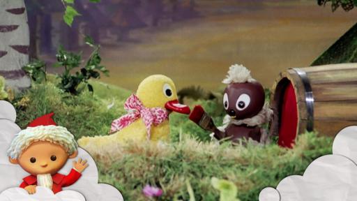 Unser Sandmännchen vom 10.05.2025, Pittiplatsch: Als Moppis Hütte eine Mausefalle war | Rechte: rbb Pittiplatsch: Als Moppis Hütte eine Mausefalle war; Quelle: rbb