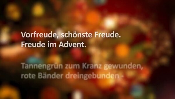 Liedtext: Vorfreude, schönste Freude