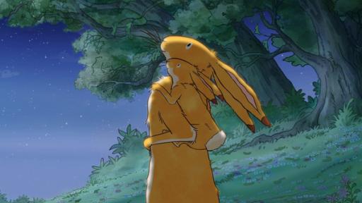Rechte: KiKA/SLR Productions Australia Pty.Ltd./Scrawl Studios Pte Ltd./hr/ARD Und am Ende des Tages bestaunen der große und der kleine braune Hase den tiefblauen Nachthimmel.