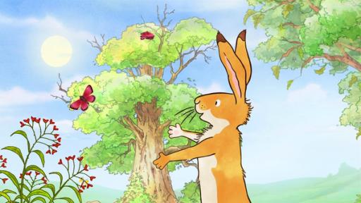 Rechte: KiKA/SLR Productions Australia Pty.Ltd./Scrawl Studios Pte Ltd./hr/ARD Der kleine braune Hase will ausprobieren, wie es wäre der große braune Hase zu sein.
