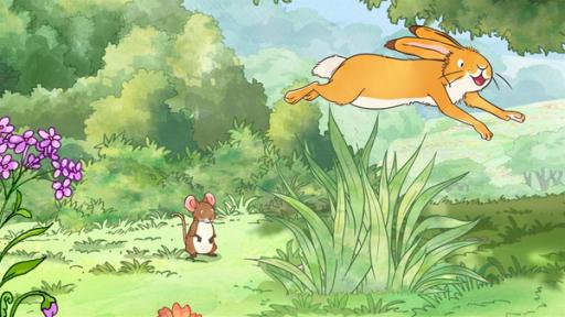 Rechte: KiKA/SLR Productions Australia Pty.Ltd./Scrawl Studios Pte Ltd./hr/ARD Der kleine Hase und die kleine Feldmaus entdecken beim Spielen auf der Wiese einen ganz besonderen Baum.