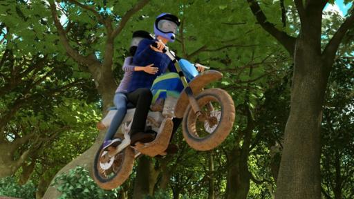 Revierverhalten | Rechte: ZDF Wendy und Sasha auf einem Motorcross.