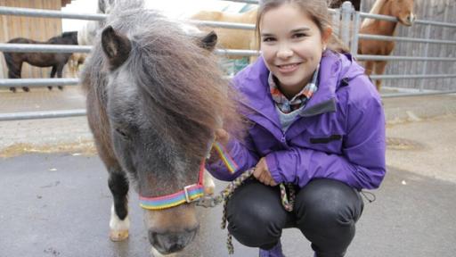 Pony | Anna und Mini-Shetlandpony „Lillemor“, die Mini-Shetties sind die kleinsten Ponys der Welt.