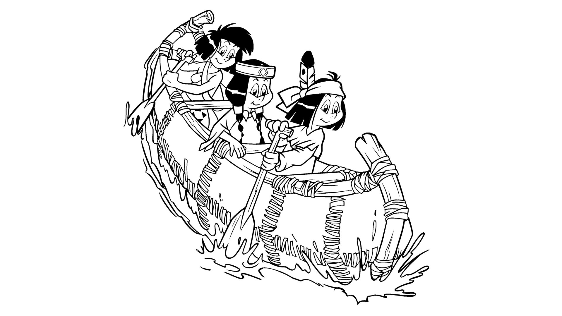indianerkinder im boot  kika